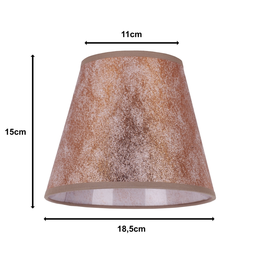 Duolla - Klosz do lampy stołowej SOFIA XS E14 śr. 18,5 cm miedziany