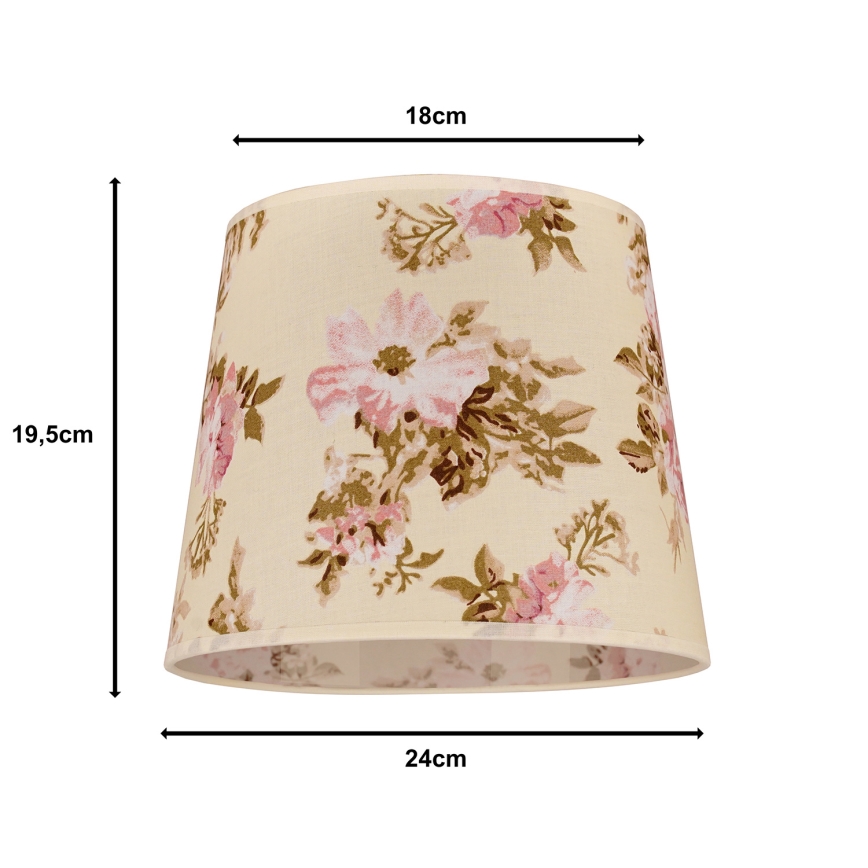 Duolla - Klosz do lampy stołowej SOFIA XS E14 śr. 18,5 cm róża