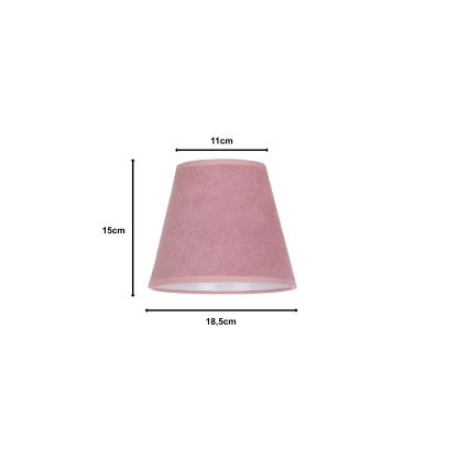 Duolla - Klosz do lampy stołowej SOFIA XS E14 śr. 18,5 cm różowy