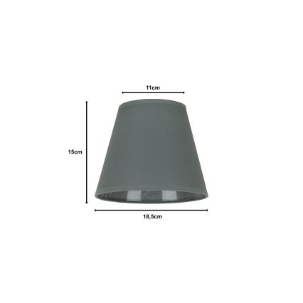 Duolla - Klosz do lampy stołowej SOFIA XS E14 śr. 18,5 cm szary