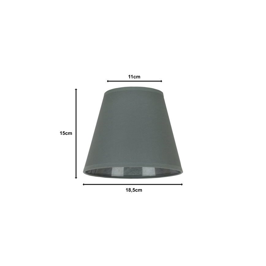 Duolla - Klosz do lampy stołowej SOFIA XS E14 śr. 18,5 cm szary