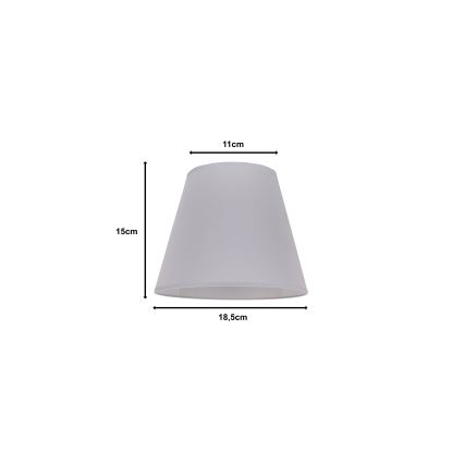 Duolla - Klosz do lampy stołowej SOFIA XS E14 śr. 18,5 cm szary