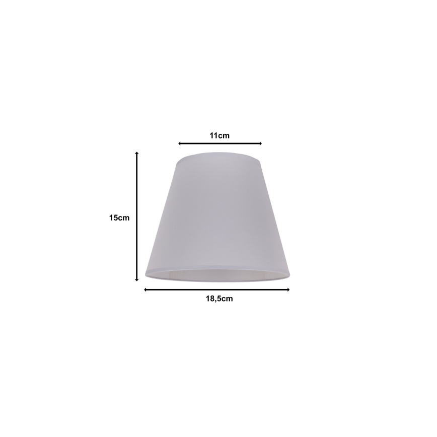 Duolla - Klosz do lampy stołowej SOFIA XS E14 śr. 18,5 cm szary