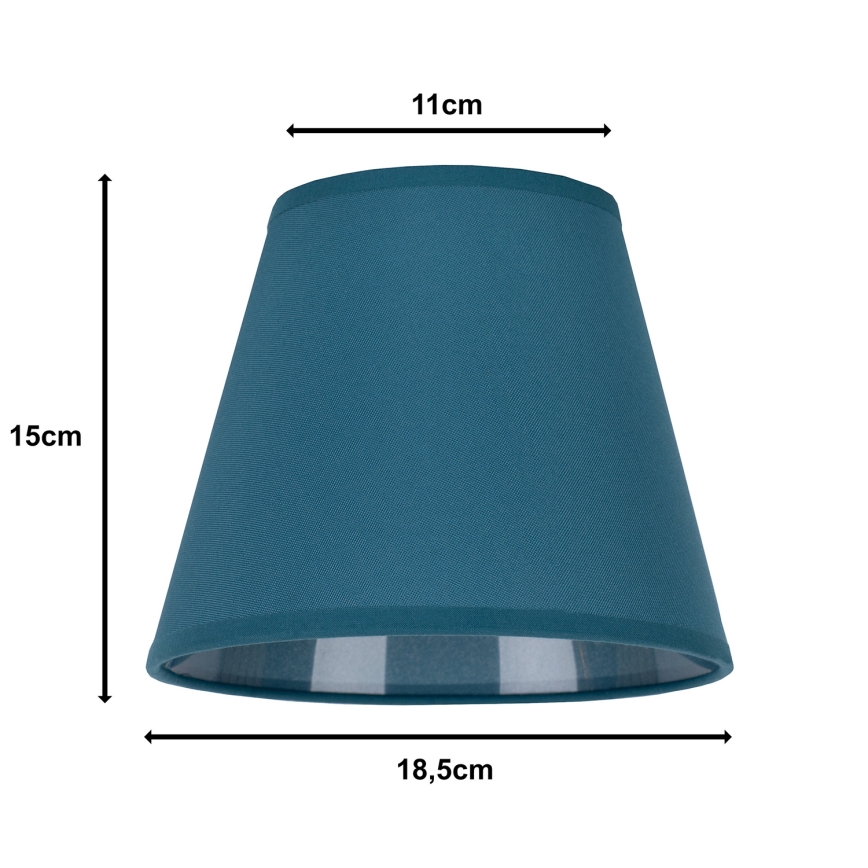 Duolla - Klosz do lampy stołowej SOFIA XS E14 śr. 18,5 cm turkusowy