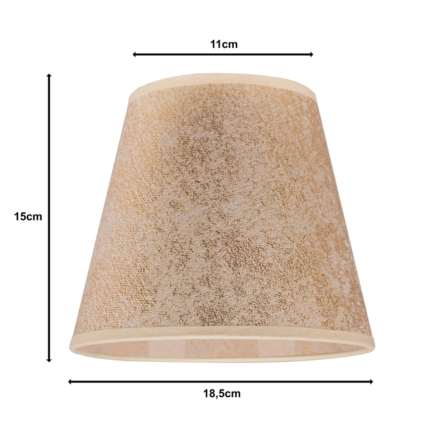 Duolla - Klosz do lampy stołowej SOFIA XS E14 śr. 18,5 cm złoty