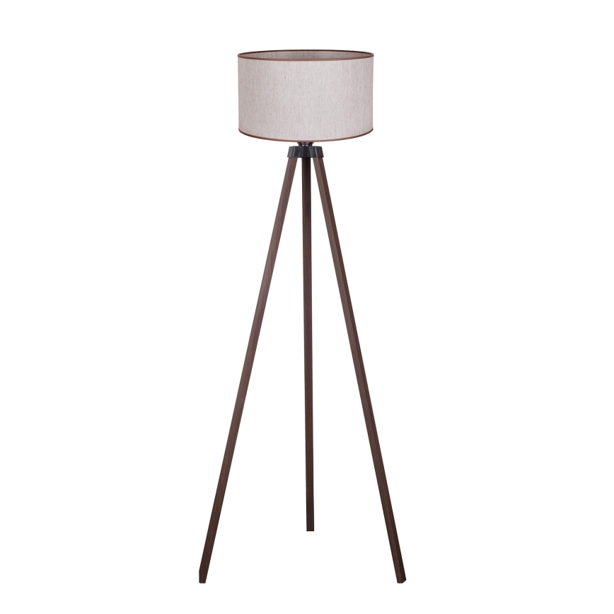 Duolla - Lampa podłogowa 1xE27/60W/230V śr. 44 cm beżowe/brązoweDuolla - Lampa podłogowa 1xE27/60W/230V śr. 44 cm beżowa/brązowa