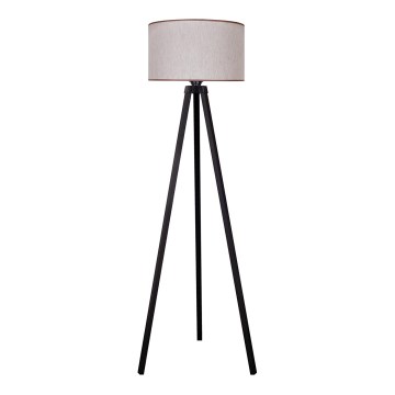 Duolla - Lampa podłogowa 1xE27/60W/230V śr. 44 cm beżowa/wenge