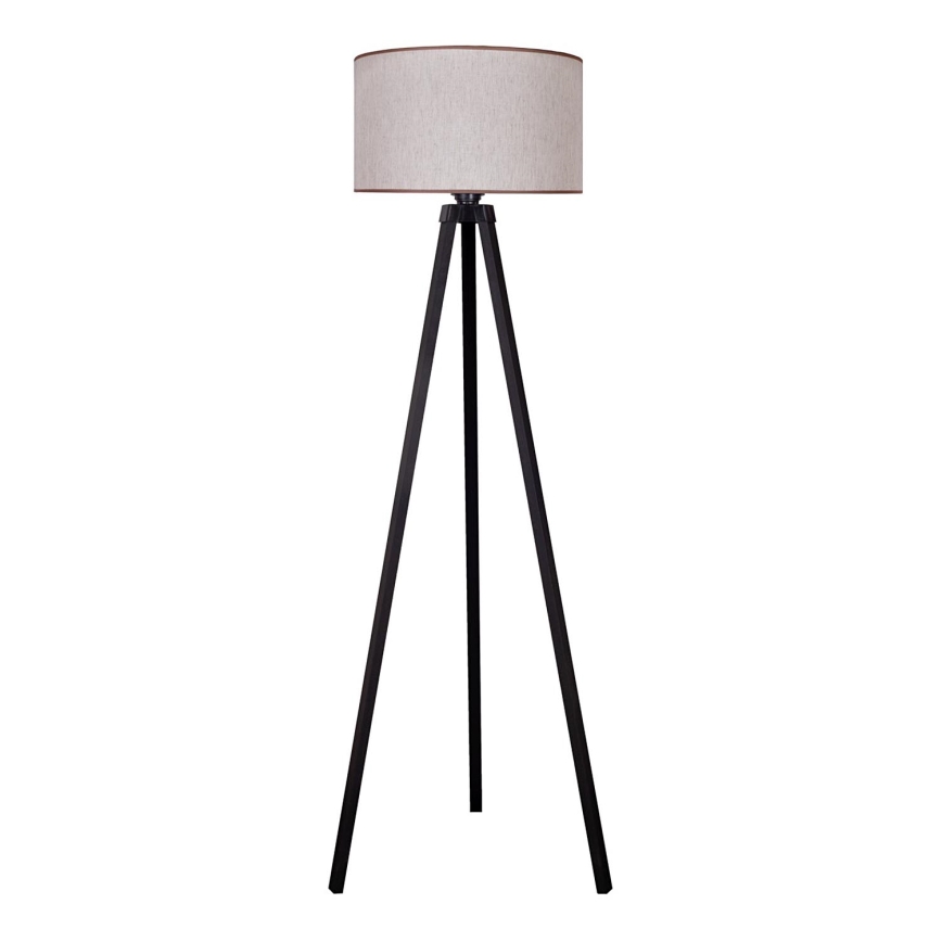 Duolla - Lampa podłogowa 1xE27/60W/230V śr. 44 cm beżowa/wenge