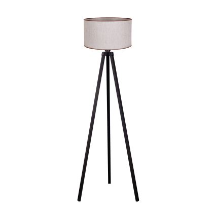 Duolla - Lampa podłogowa 1xE27/60W/230V śr. 44 cm beżowa/wenge