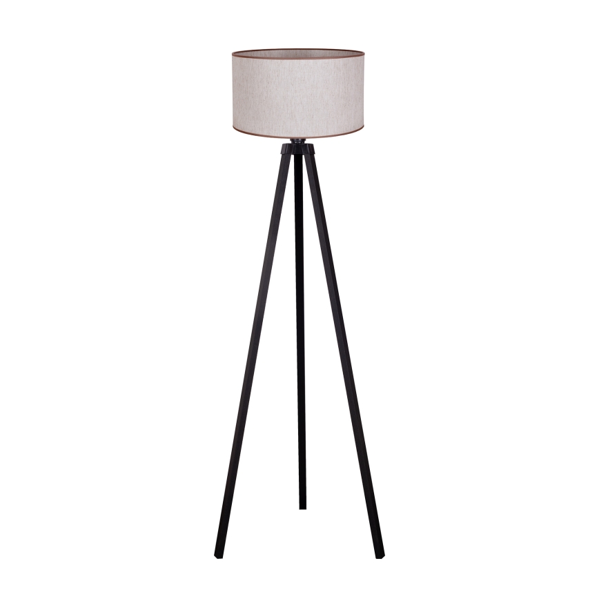 Duolla - Lampa podłogowa 1xE27/60W/230V śr. 44 cm beżowa/wenge