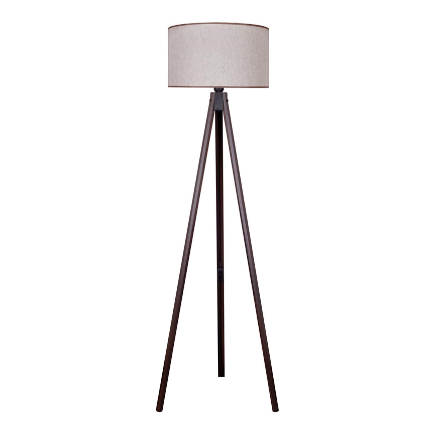 Duolla - Lampa podłogowa 1xE27/60W/230V śr. 44 cm beżowa/wenge