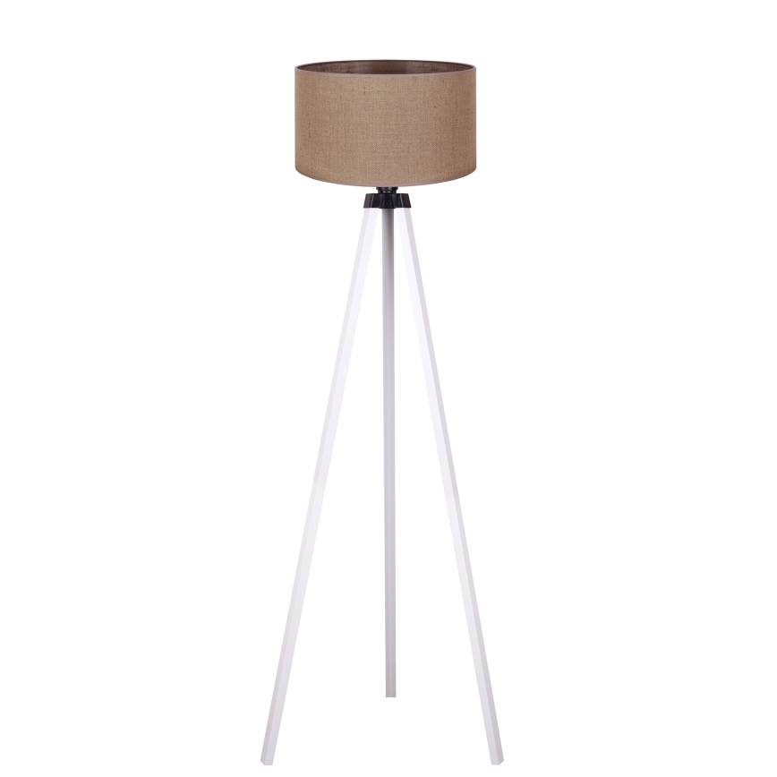 Duolla - Lampa podłogowa 1xE27/60W/230V śr. 44 cm brązowa/biała