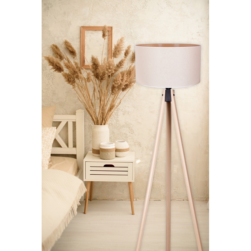 Duolla - Lampa podłogowa 1xE27/60W/230V śr. 44 cm kremowa/beżowa