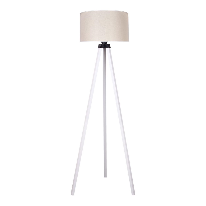 Duolla - Lampa podłogowa 1xE27/60W/230V śr. 44 cm kremowa/biała