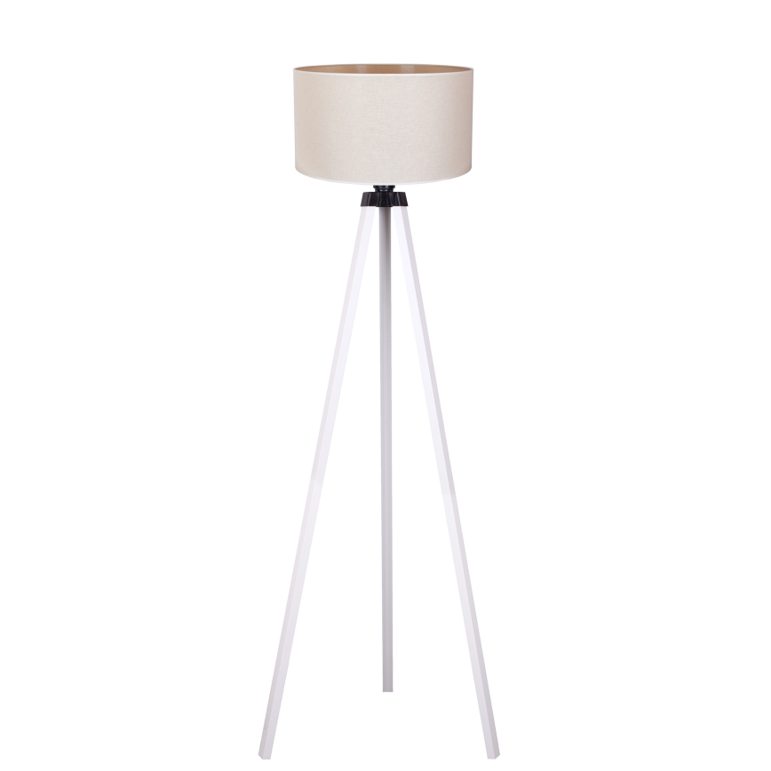 Duolla - Lampa podłogowa 1xE27/60W/230V śr. 44 cm kremowa/biała