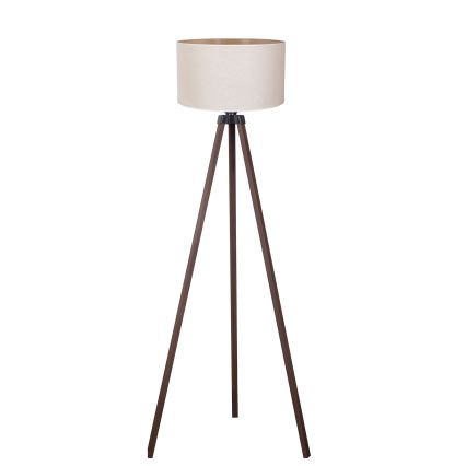 Duolla - Lampa podłogowa 1xE27/60W/230V śr. 44 cm kremowa/brązowa