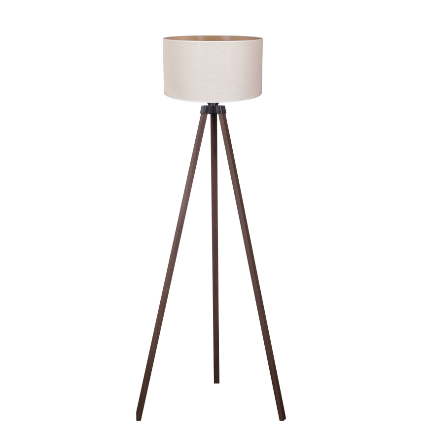 Duolla - Lampa podłogowa 1xE27/60W/230V śr. 44 cm kremowa/brązowa