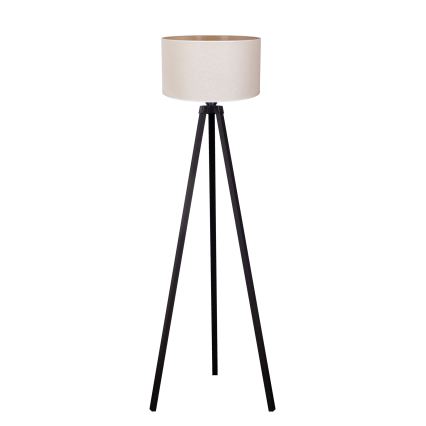 Duolla - Lampa podłogowa 1xE27/60W/230V śr. 44 cm kremowa/wenge