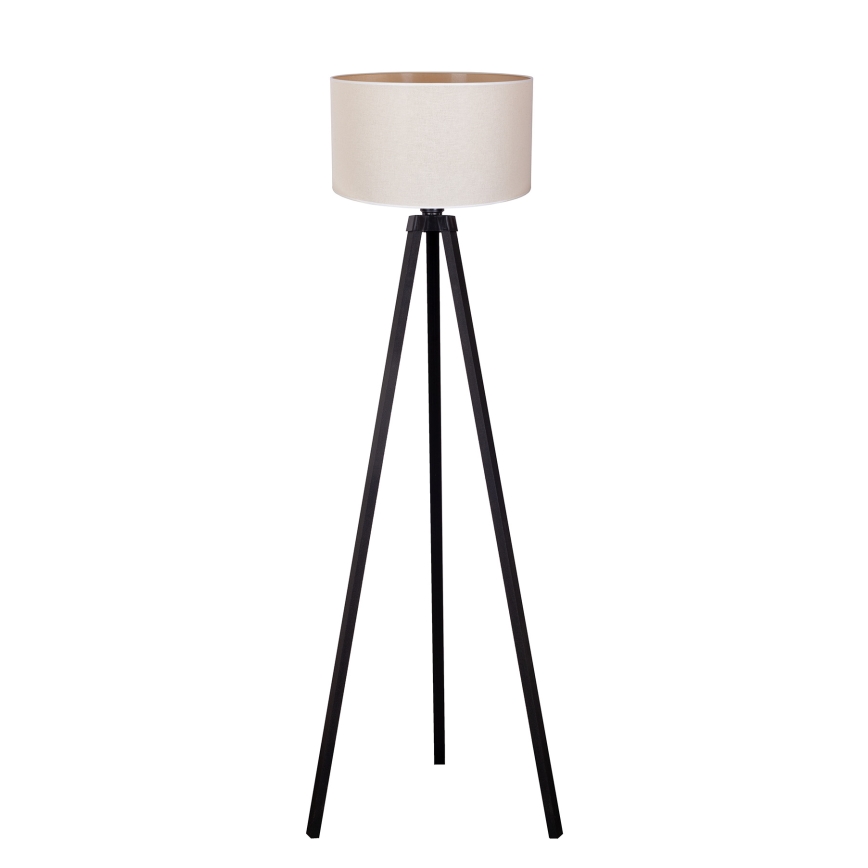Duolla - Lampa podłogowa 1xE27/60W/230V śr. 44 cm kremowa/wenge