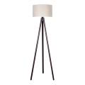 Duolla - Lampa podłogowa 1xE27/60W/230V śr. 44 cm kremowa/wenge