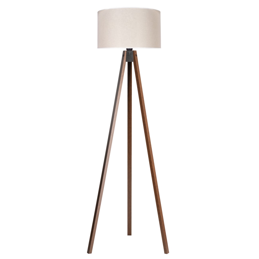 Duolla - Lampa podłogowa 1xE27/60W/230V śr. 44 cm kremowa/wenge