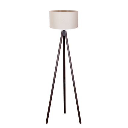 Duolla - Lampa podłogowa 1xE27/60W/230V śr. 44 cm kremowa/wenge