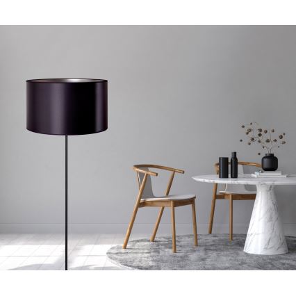 Duolla - Lampa podłogowa CANNES 1xE27/15W/230V śr. 45 cm czarna/srebrna