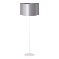 Duolla - Lampa podłogowa CANNES 1xE27/15W/230V śr. 45 cm srebrna/biała