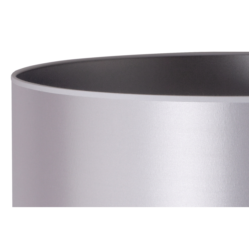 Duolla - Lampa podłogowa CANNES 1xE27/15W/230V śr. 45 cm srebrna/biała