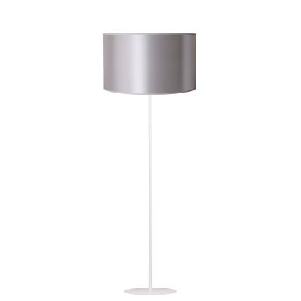 Duolla - Lampa podłogowa CANNES 1xE27/15W/230V śr. 45 cm srebrna/biała