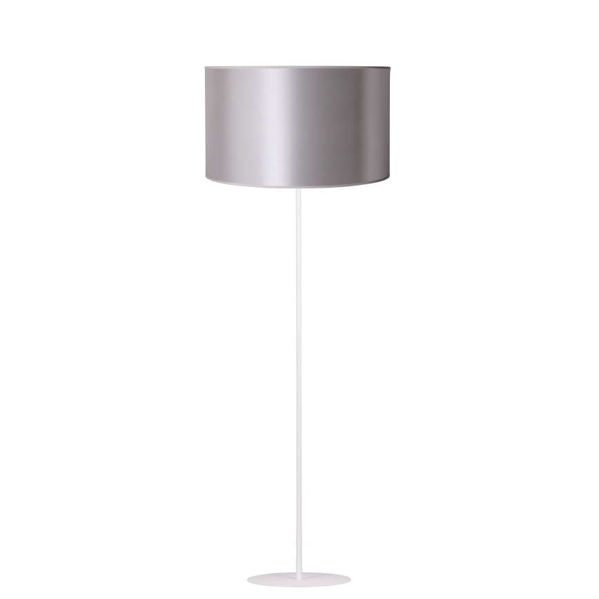Duolla - Lampa podłogowa CANNES 1xE27/15W/230V śr. 45 cm srebrna/biała