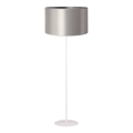 Duolla - Lampa podłogowa CANNES 1xE27/15W/230V śr. 45 cm srebrna/biała