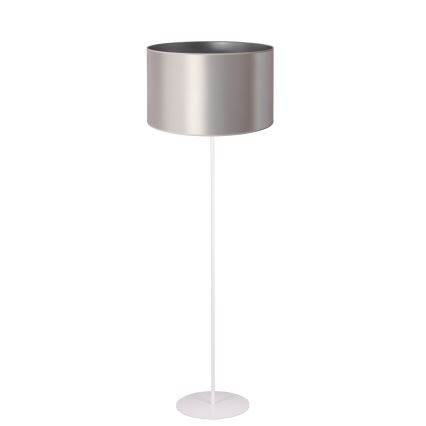 Duolla - Lampa podłogowa CANNES 1xE27/15W/230V śr. 45 cm srebrna/biała