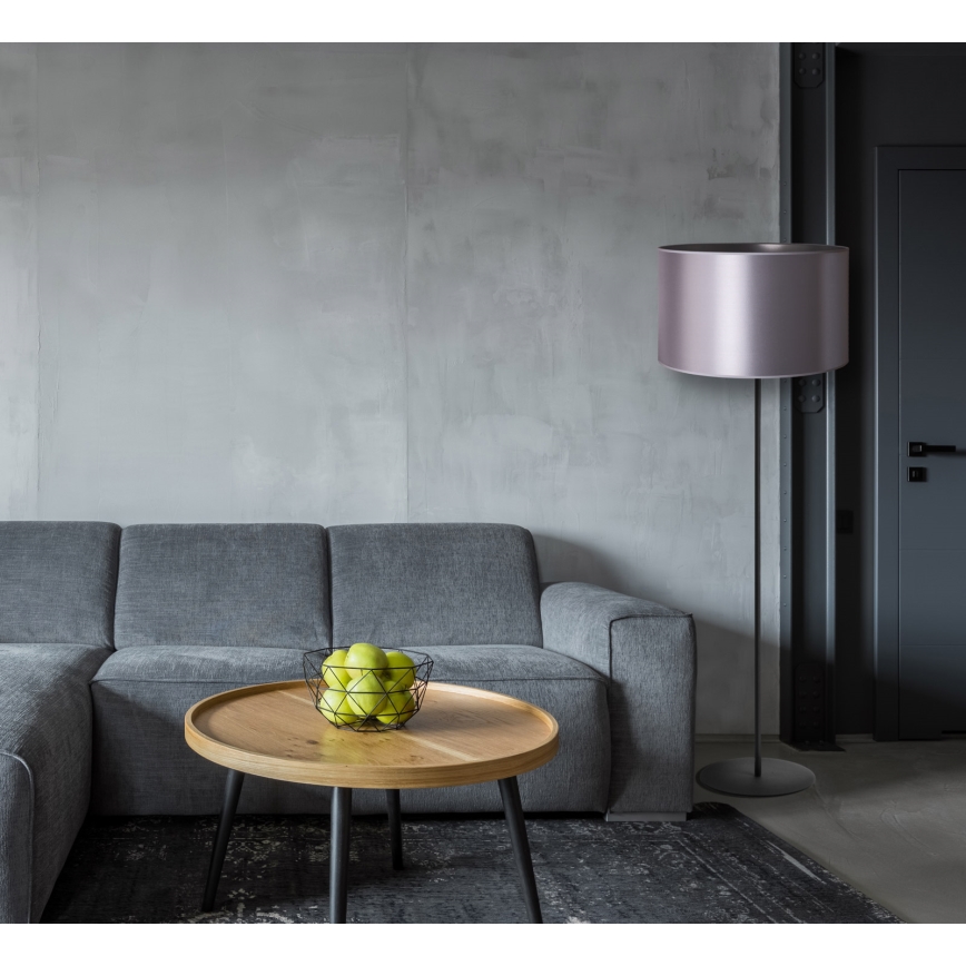 Duolla - Lampa podłogowa CANNES 1xE27/15W/230V śr. 45 cm srebrna/czarna