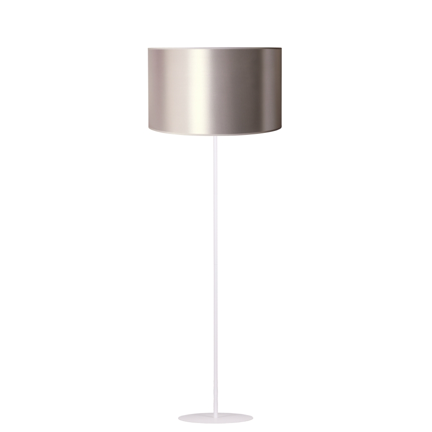 Duolla - Lampa podłogowa CANNES 1xE27/15W/230V śr. 45 cm srebrna/miedź/biała