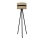 Duolla - Lampa podłogowa DUO 1xE27/15W/230V śr. 40 cm rattan/czarna