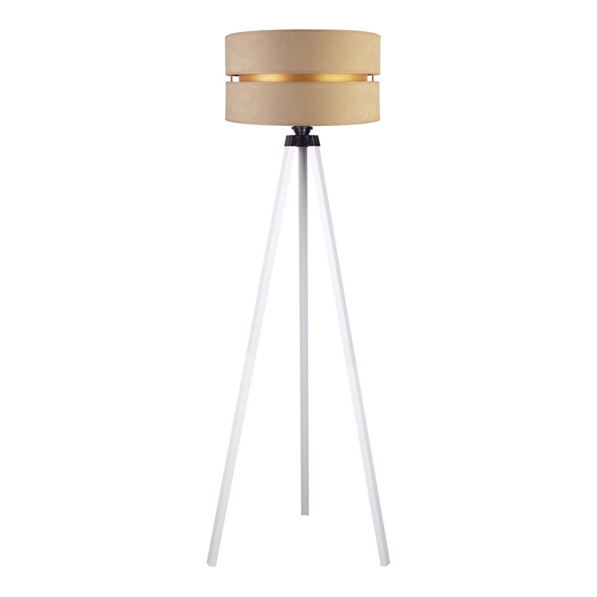 Duolla - Lampa podłogowa DUO 1xE27/60W/230V śr. 44 cm beżowa/biała