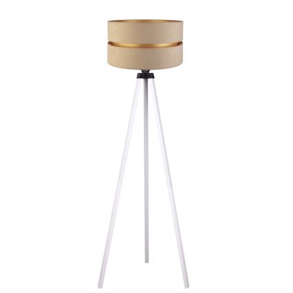 Duolla - Lampa podłogowa DUO 1xE27/60W/230V śr. 44 cm beżowa/biała