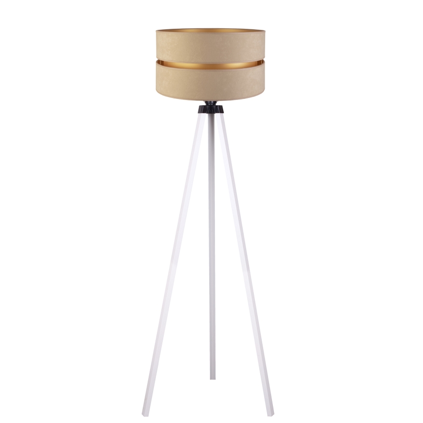 Duolla - Lampa podłogowa DUO 1xE27/60W/230V śr. 44 cm beżowa/biała
