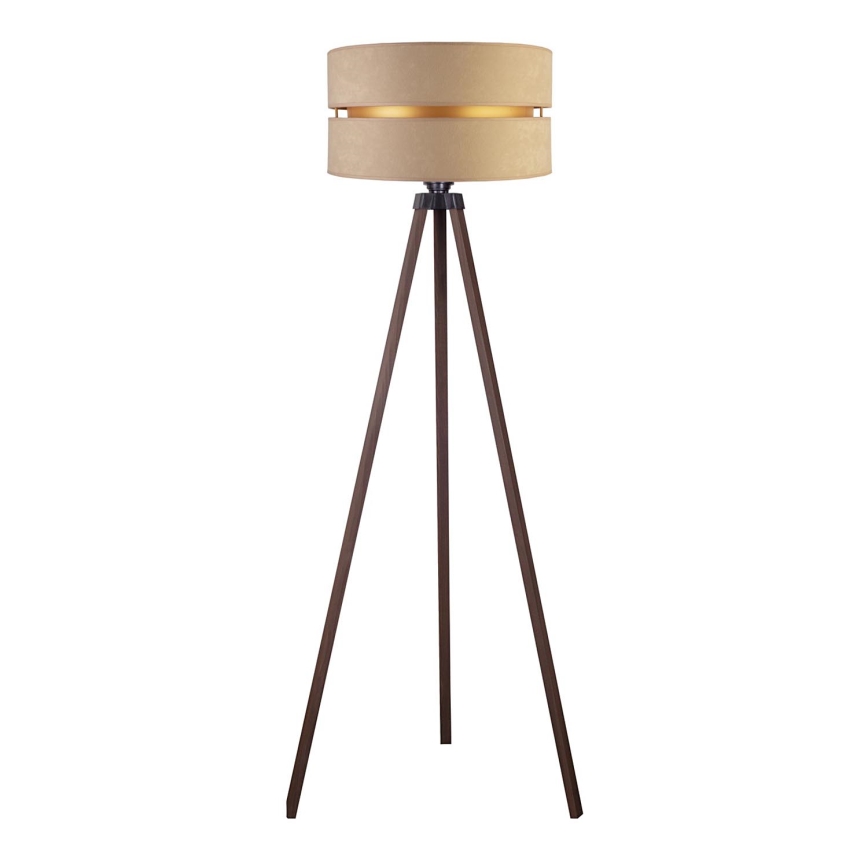 Duolla - Lampa podłogowa DUO 1xE27/60W/230V śr. 44 cm beżowa/brązowa