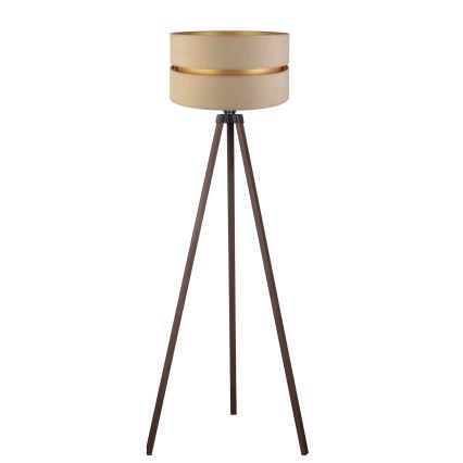 Duolla - Lampa podłogowa DUO 1xE27/60W/230V śr. 44 cm beżowa/brązowa