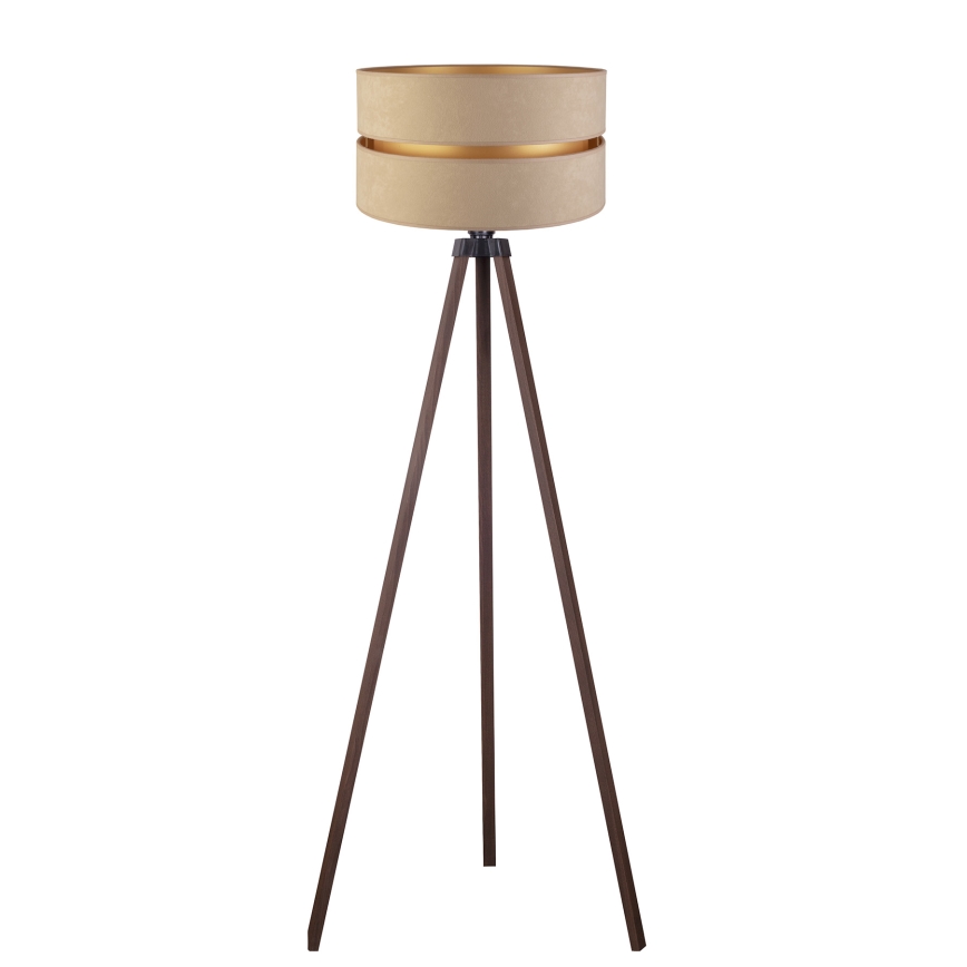Duolla - Lampa podłogowa DUO 1xE27/60W/230V śr. 44 cm beżowa/brązowa
