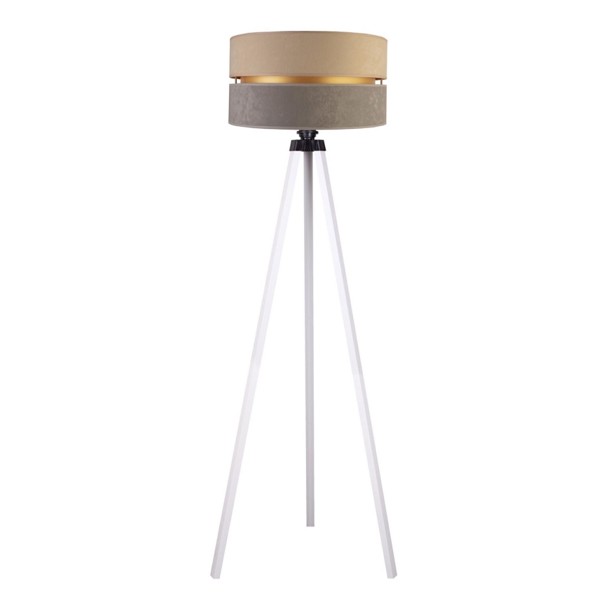 Duolla - Lampa podłogowa DUO 1xE27/60W/230V śr. 44 cm beżowa/szara/biała