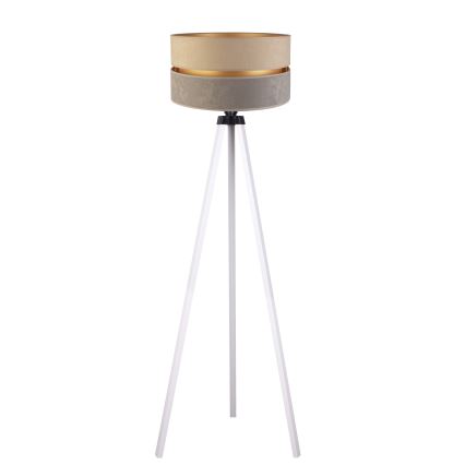 Duolla - Lampa podłogowa DUO 1xE27/60W/230V śr. 44 cm beżowa/szara/biała