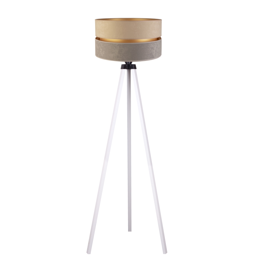 Duolla - Lampa podłogowa DUO 1xE27/60W/230V śr. 44 cm beżowa/szara/biała
