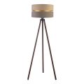 Duolla - Lampa podłogowa DUO 1xE27/60W/230V śr. 44 cm beżowa/szara/brązowa