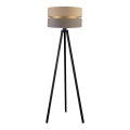Duolla - Lampa podłogowa DUO 1xE27/60W/230V śr. 44 cm beżowa/szara/wenge