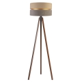Duolla - Lampa podłogowa DUO 1xE27/60W/230V śr. 44 cm beżowa/szara/wenge