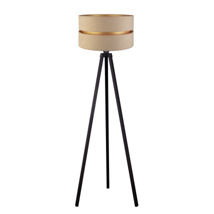 Duolla - Lampa podłogowa DUO 1xE27/60W/230V śr. 44 cm beżowa/wenge