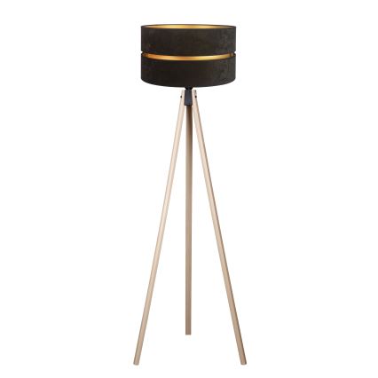 Duolla - Lampa podłogowa DUO 1xE27/60W/230V śr. 44 cm czarna/beżowa